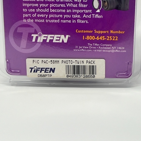 Tiffen 58mm Twin Pack Camera Lens Filter Kit & 30MM Circular Polarizing Filter - Picture 3 of 7